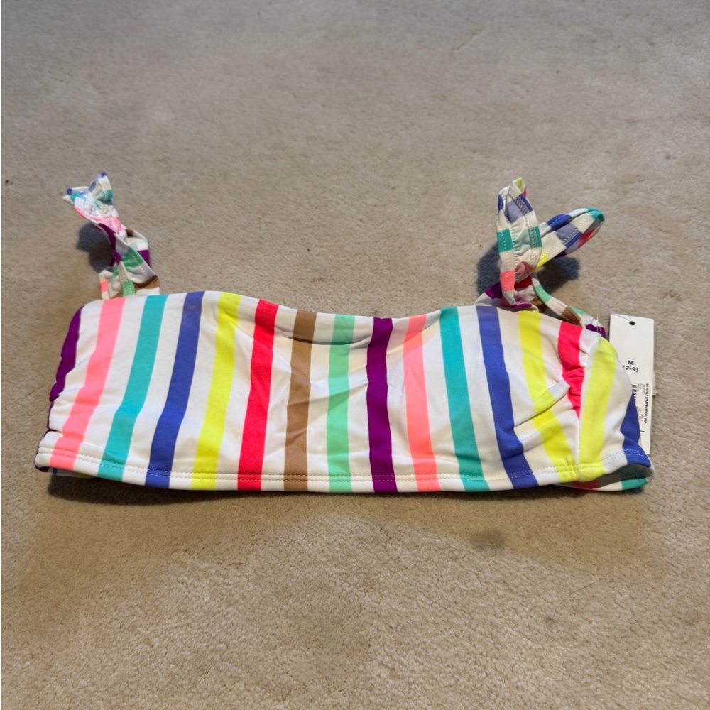 Colorful Striped Bikini Top